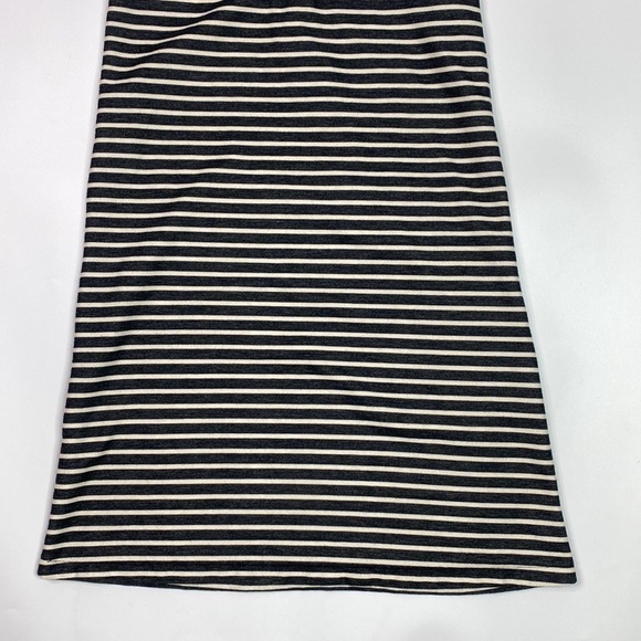 Madewell Black Cream Striped Overall Jumper Dress Size XS - Picture 6 of 9